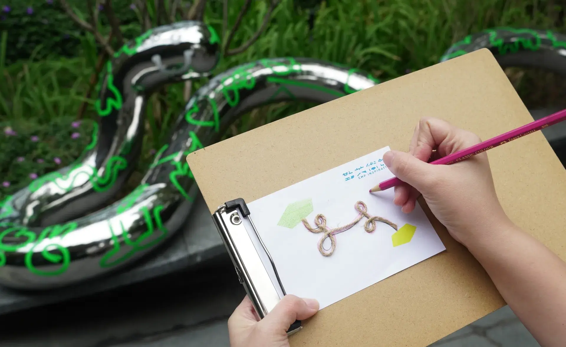 09 勤美術館藝術教育＿結合草悟道街區上的里山一二公共藝術計畫，尋著動物雕塑的腳步上一堂寫生課