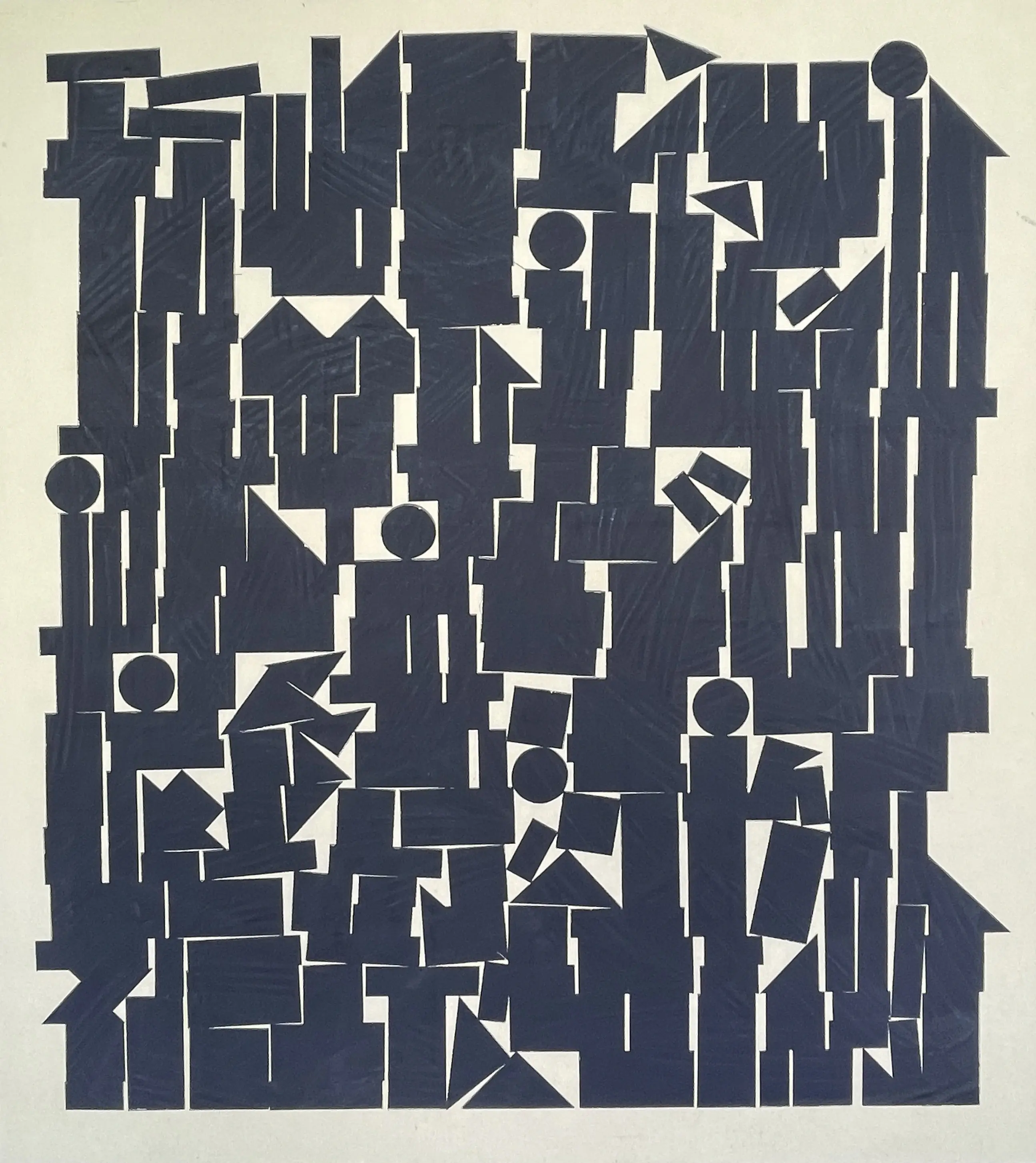 陳誼嘉，〈砌〉，2024 水干顏料、銀箔、紙本 145.5x130cm。圖片來源：藝術家自藏。 